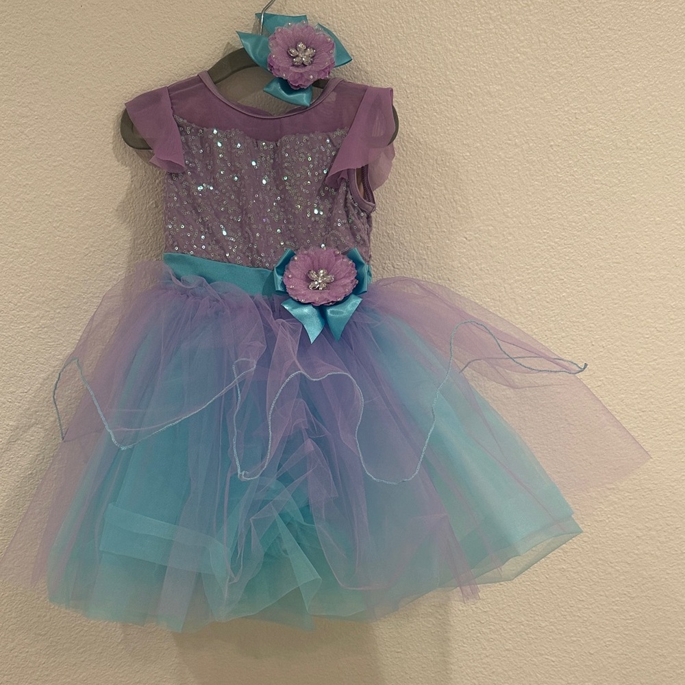 Purple and Turquoise Ballet Costume